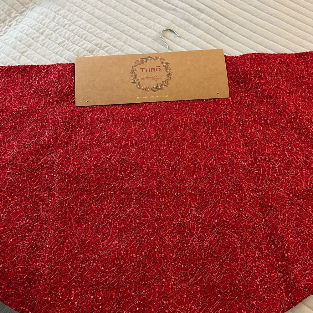 Christmas skirt NWT sequins and bow ties in back - Picture 2 of 4